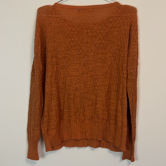 Peruvian Connection Burnt Orange Sweater - Picture 5 of 5